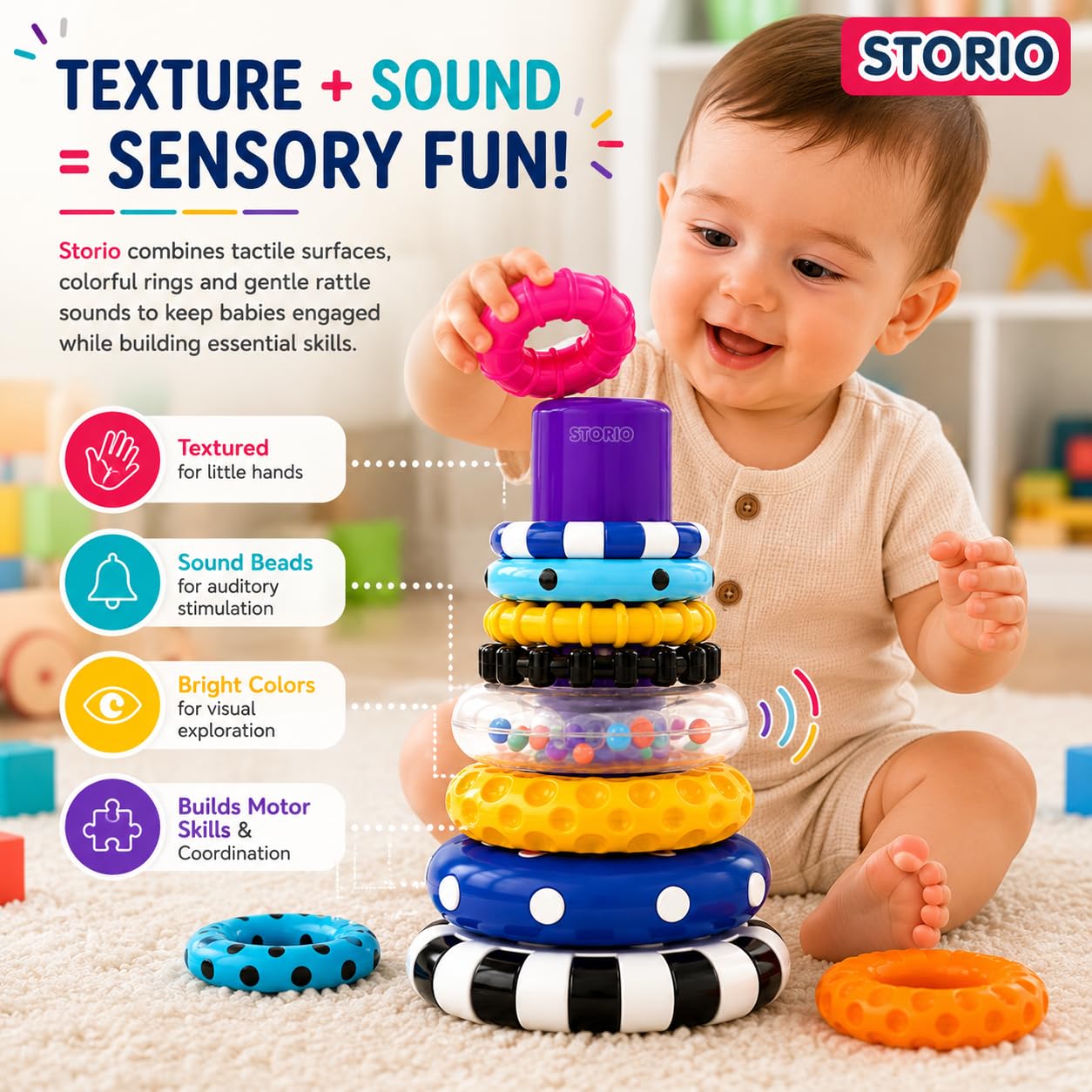 Stacking Ring Toy for Babies