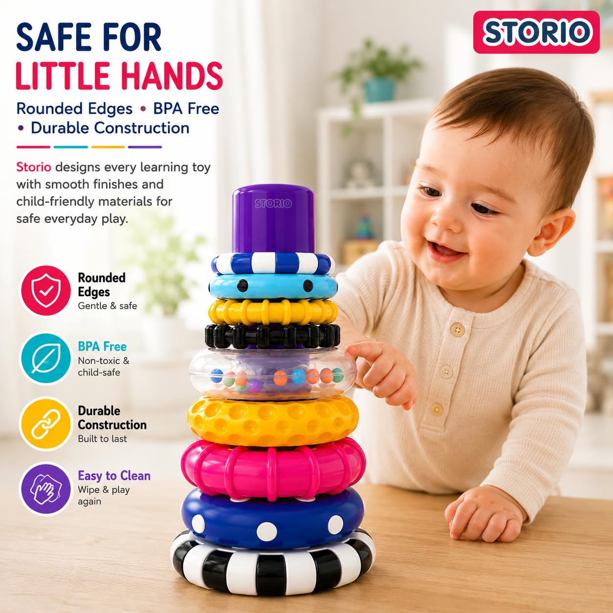 Stacking Ring Toy for Babies