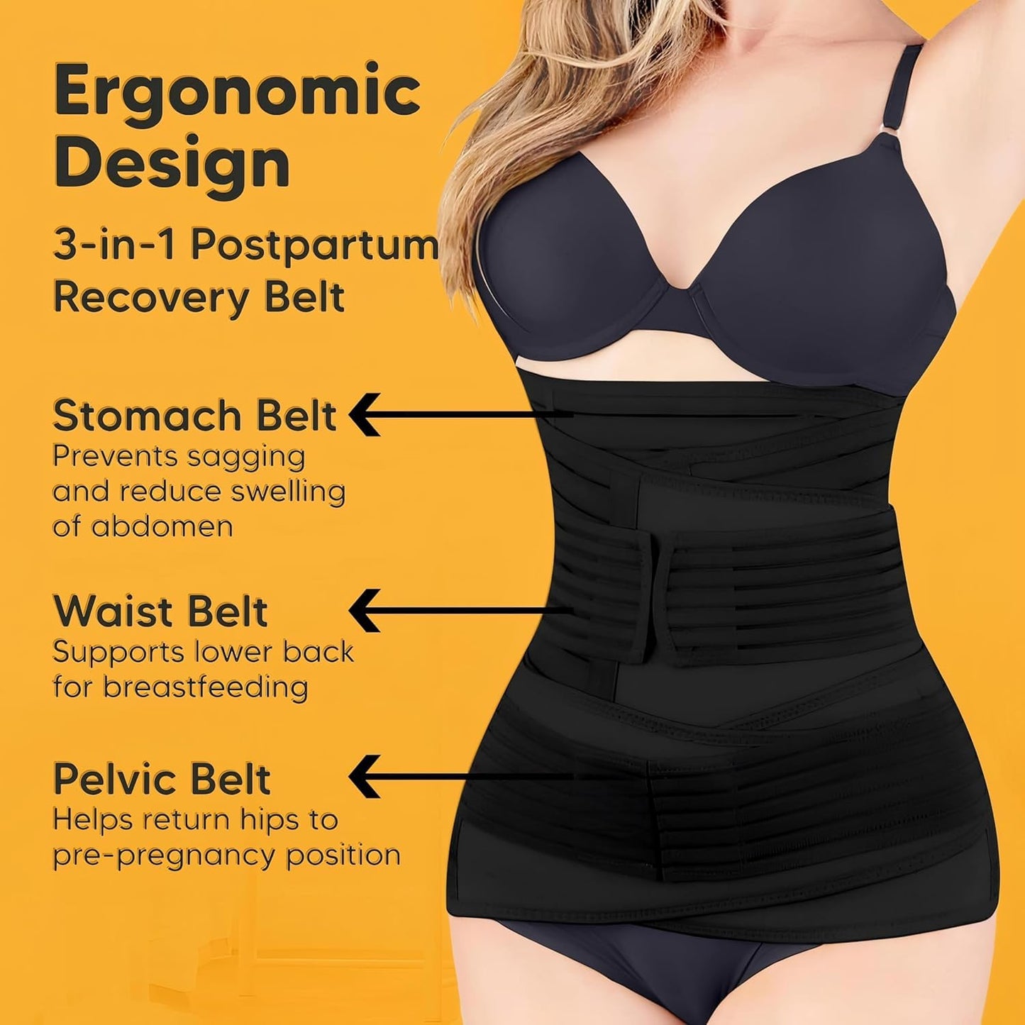 3-in-1 Post Pregnancy Abdominal Belt
