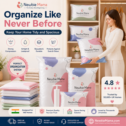 Newbie Mama Storage Bags - Family Organization Made Easy (Pack of 5)