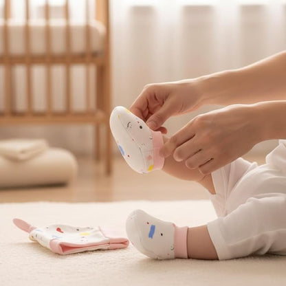 Baby Cotton Gloves, Cap & Mittens Combo Set