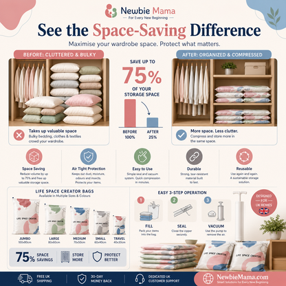Newbie Mama Storage Bags - Family Organization Made Easy (Pack of 5)