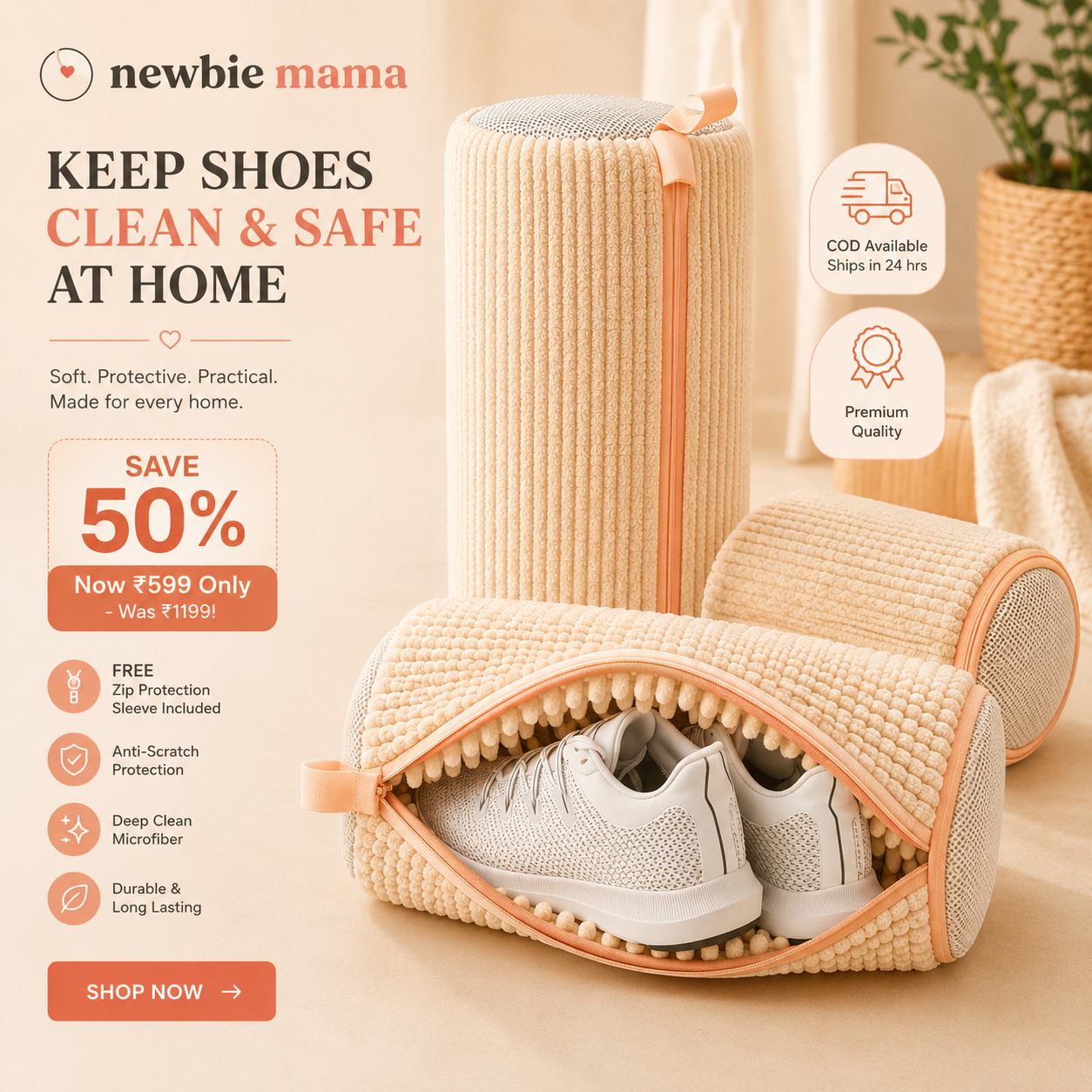 SneakClean™ Shoe Wash Bag — Machine Wash Your Shoes Without Damage