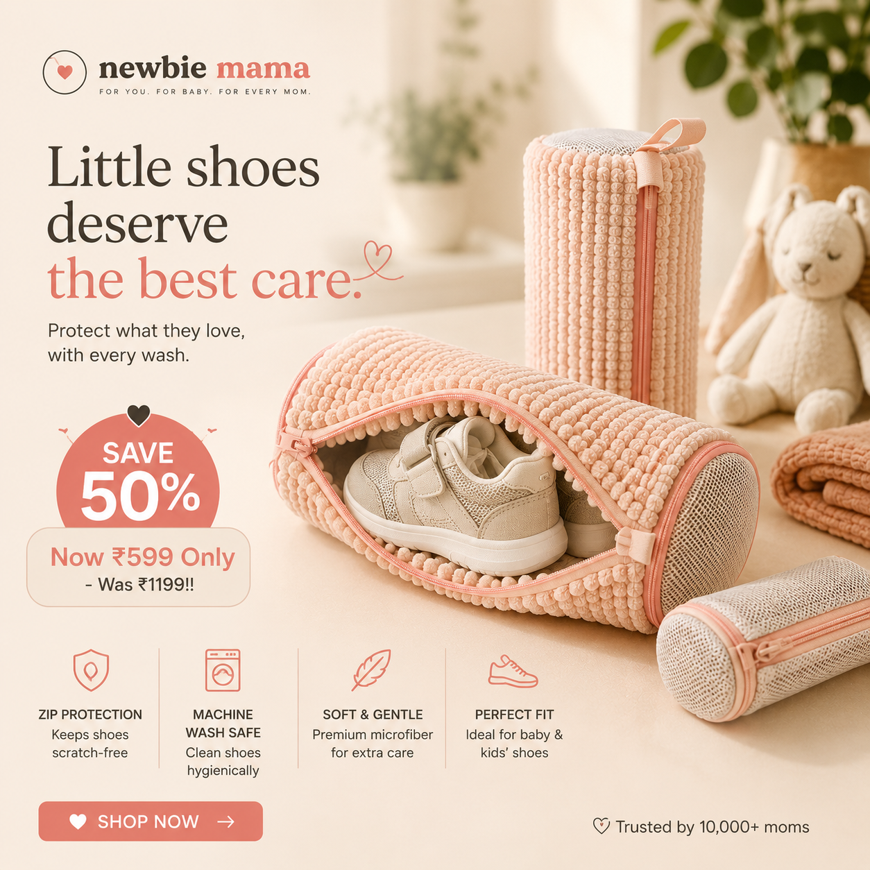 SneakClean™ Shoe Wash Bag — Machine Wash Your Shoes Without Damage
